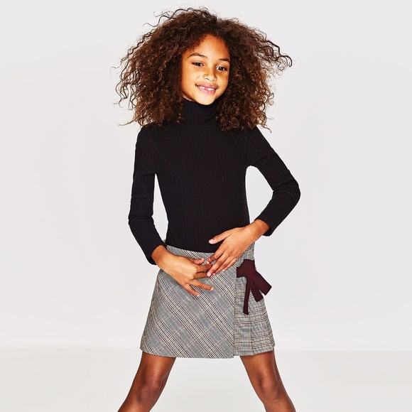 Zara girls checkered skort with bow - Picture 1 of 16